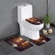 thumbnail image 1 of Juego de Alfombras de Baño Desmarcar Black Adam Terciopelo Coral 3 Piezas, 1 of 6
