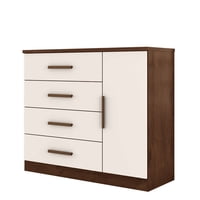 Muebles Diogo - Cómoda Ginebra Color Jaracandá Off White