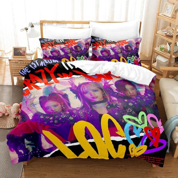 ITZY LOCO Bedding Set Bed Set Aldult Kid Bedroom Duvetcover Sets Kawaii bed sheet set