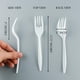 thumbnail image 2 of Cutlery Plasticpro - Tenedores de plástico desechables (1000 unidades), color blanco, 2 of 6