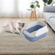 thumbnail image 5 of Caja De Arena Para Gatos, Inodoro, Portátil, Gran Espacio, Antisalpicaduras, Bandeja Semicerrada, Azul52cmx36cmx21.5cm, 5 of 6