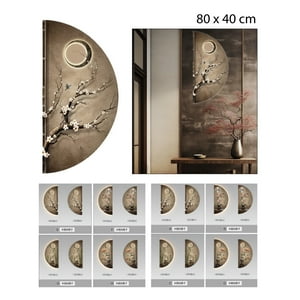 Xianzhu - Cuadro Paisaje Con Luces Led - 80 X 40 Cm