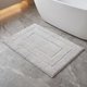 thumbnail image 2 of REGALWOVEN Alfombra de baño geométrica, alfombra de baño extra suave y absorbente, alfombra de baño antideslizante de color sólido gris claro 16" x 24", 2 of 7