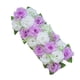 thumbnail image 5 of Ramo De Camino De Mesa Con Panel De Flores De Rosas De Arco Para Boda, Morado Y Blanco, 5 of 5