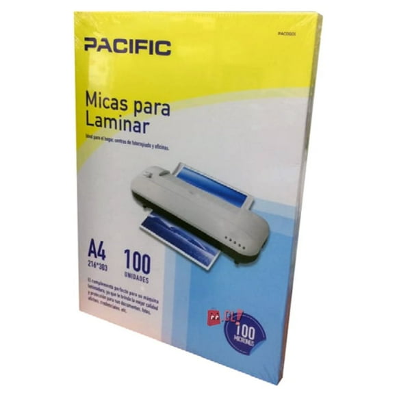 100 Laminas Micas Termolaminadora A4 100 Micrones - Ps