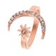 thumbnail image 3 of Anillo De Luna Creciente Elegante Anillo De Dedo De Estrella De Luna Abierta Para Ni?as En Oro Rosa, 3 of 5