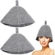 thumbnail image 1 of Gorro de sauna ruso (2 unidades), de lana, original, de fieltro ruso, para baño, vaporizador, para hombre y mujer, color gris, 18 años, 1 of 7