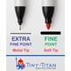 thumbnail image 2 of Marker Tiny-Titan, tinta permanente de punta extra fina, 2 bolígrafos, color negro, 2 of 8