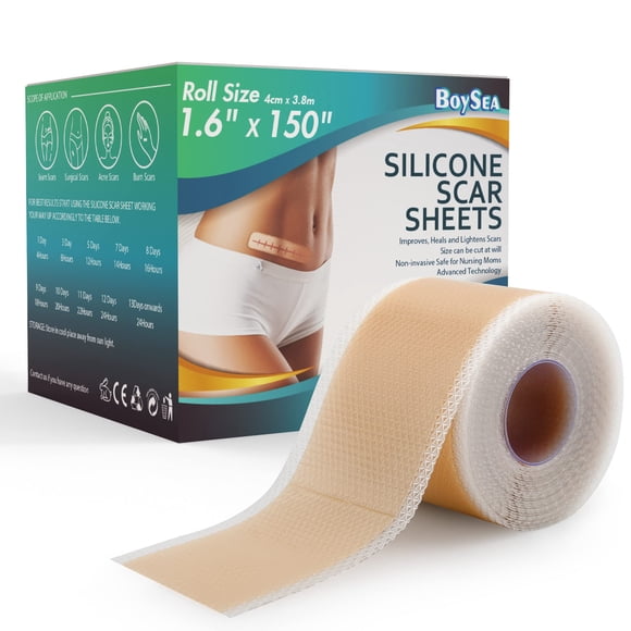 Láminas de silicona para cicatrices Boysea Professional, 1,6 x 150 cm
