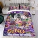 thumbnail image 4 of Sing 3: La Película Conjunto de sábanas temático, trío de piezas, cómodo y amigable con la piel, diseño único, regalo de decoración para el hogar para familiares, amigos y fans,140cm *210cm, 4 of 6