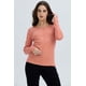 thumbnail image 1 of Polera Mujer Botón Rib Lisa Coral, 1 of 4