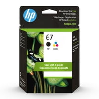 Cartuchos De Tinta Hp 67 Negro/Tricolor (Paquete De 2) Para Deskjet 1255
