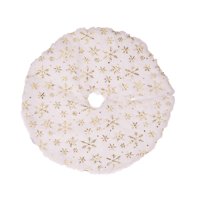 Bothyi - Pequeño Árbol De Navidad Faldas Adornos Alfombra Para Eventos Fiesta Suministros Rústico Aureate Copo De Nieve