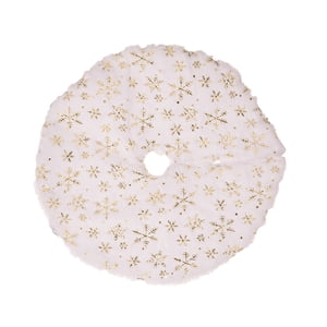 Bothyi - Pequeño Árbol De Navidad Faldas Adornos Alfombra Para Eventos Fiesta Suministros Rústico Aureate Copo De Nieve