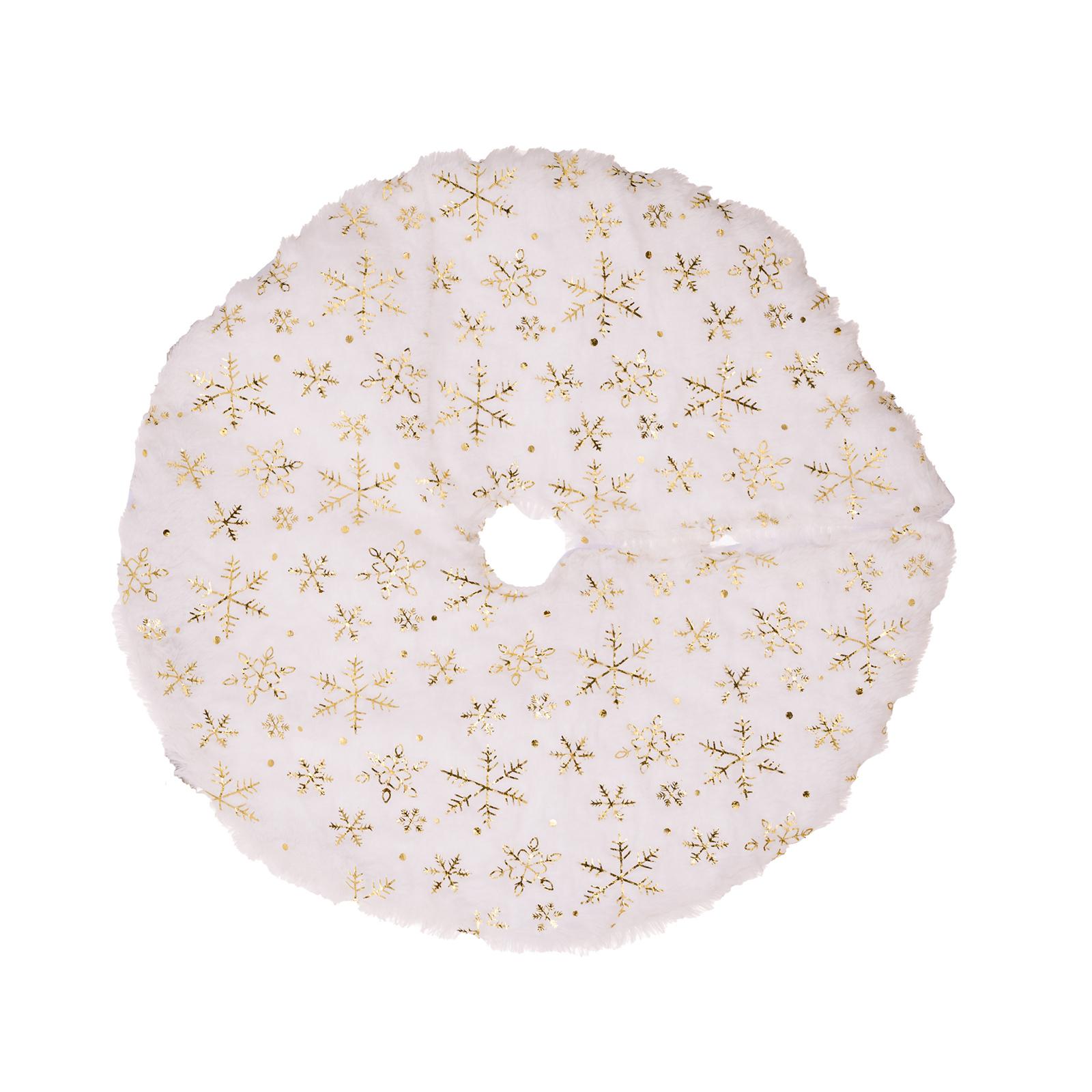 Bothyi - Pequeño Árbol De Navidad Faldas Adornos Alfombra Para Eventos Fiesta Suministros Rústico Aureate Copo De Nieve