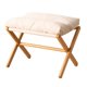 thumbnail image 3 of Taburete De Maquillaje Plegable Con Patas De Madera, Reposapiés Para Cama, Dormitorio, Trabajo, Color Beige, 3 of 3