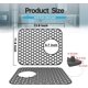 thumbnail image 3 of Silicona Kitchen Sink Alfombra, 2 PCS Kitchen Sink Protecto Grid Accessoy con Rear Drain, Non-Slip Heat Resistant Sink Alfombras fo Bottom de Farmhouse Stainless Steel Sink (Grey 13.6''x11.6''), 3 of 7