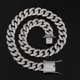 thumbnail image 2 of Extra Brillante Miami Cuban Link Chain Necklace, Ancho 15MM Iced Out Hombres Cuban Link Chain, 16-24 Inch Sólido Grueso Grande Hip Hop Cuban Chain para Hombre, Caja de Regalo Incluida, 2 of 7