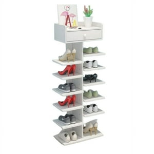 Click Ventas - Zapatero Organizador Estante Zapatos 14 Pcs Hall Armario Blanco