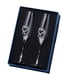 thumbnail image 4 of Boda Brindis Copas De Champán Flautas Cristal Diamante Corazones Plata, 4 of 5