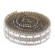 thumbnail image 1 of 1 Yard Silver Rhinestone Ribbon Crystal Costura ajuste DIY Crafts 6 filas 15mm, 1 of 5
