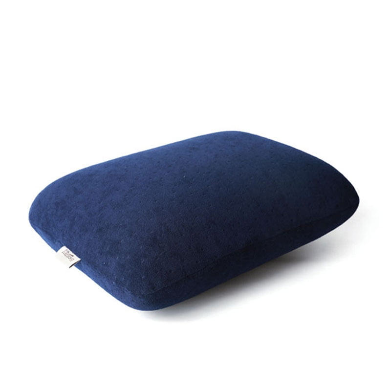 Xmhytop Almohada Rellena De Algodón Con Memoria, Pequeña Para Siesta, Cojín De Mano Y Cintura: Oficina, Sala, Estudiante, Coche, 33x21x9 Cm, Azul Oscuro