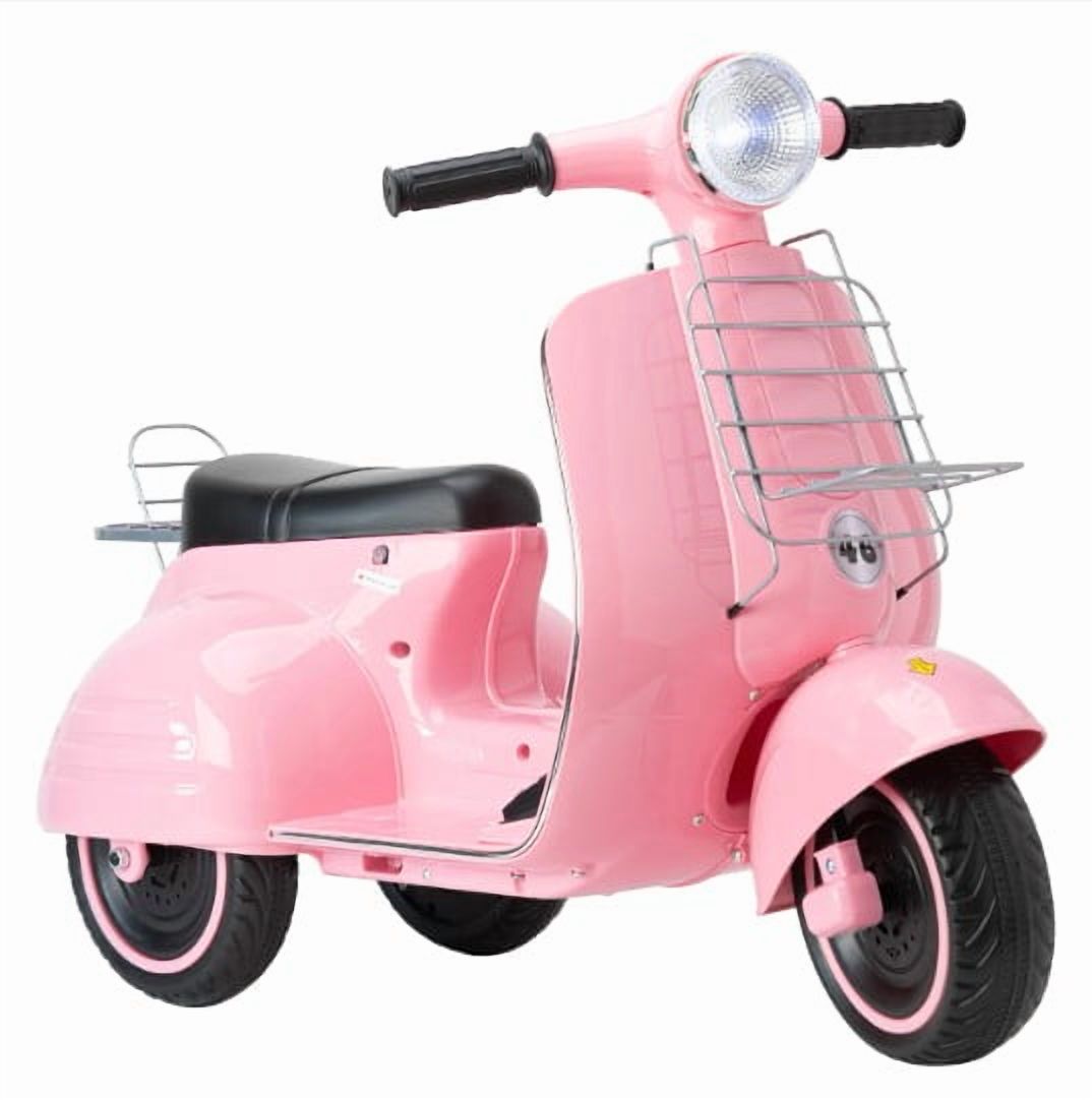 Little Monkey - Moto Electrica Para Niños Vintage Montable A Batería Rosa