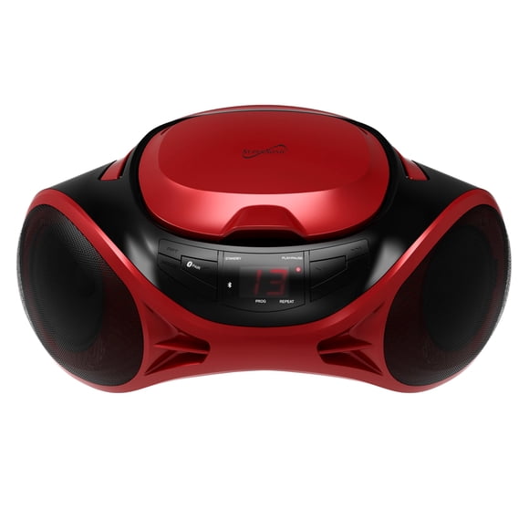 Reproductor de CD portátil Supersonic SC-726BT con Bluetooth Red