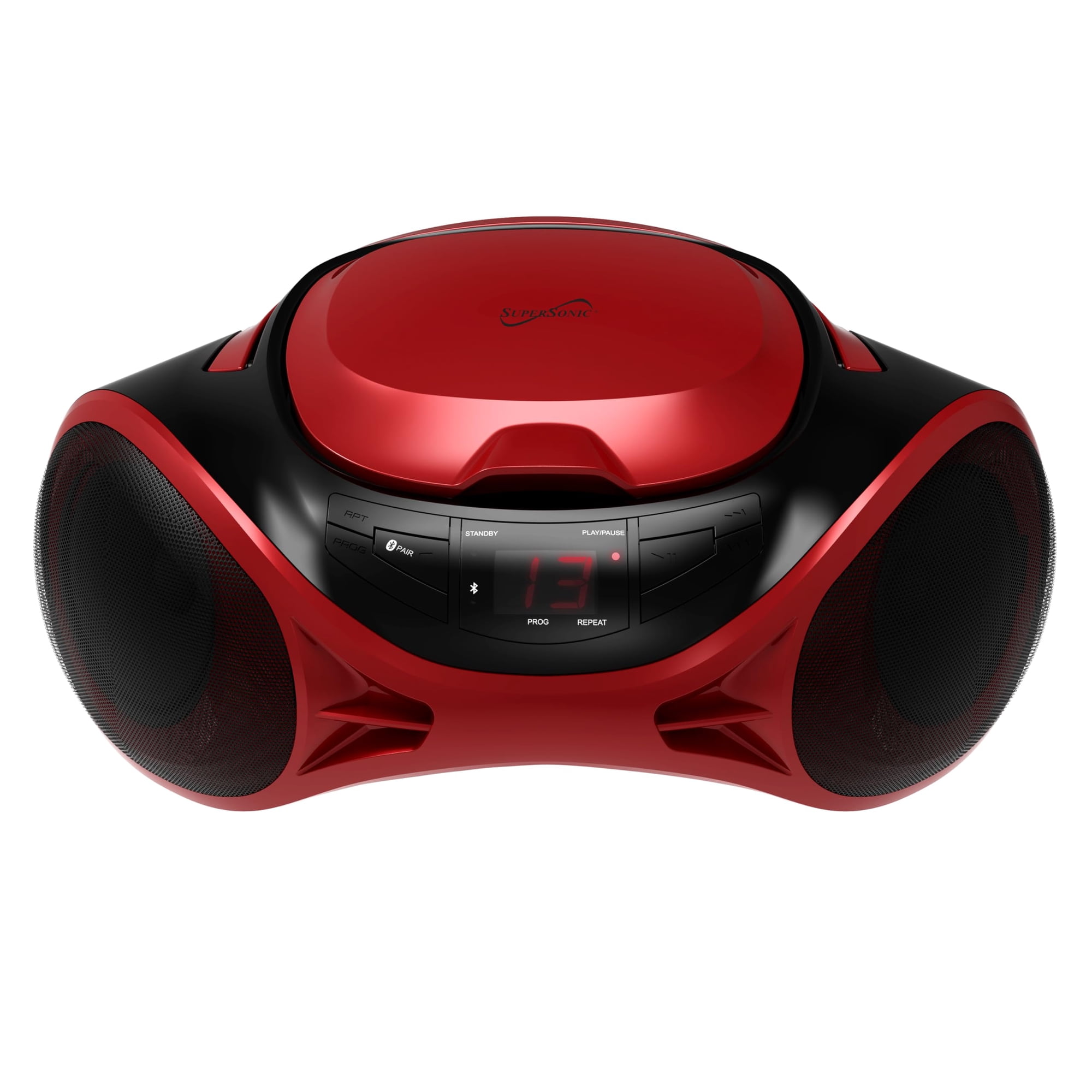 Reproductor De Cd Portátil Supersonic Sc-726bt Con Bluetooth Red
