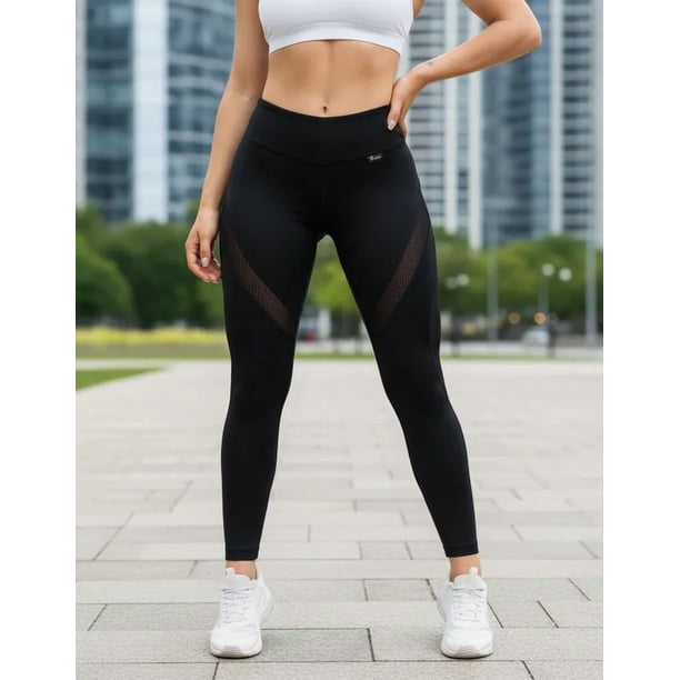 Calza Suplex Deportiva Mujer Tiro Alto Pretina Ancha