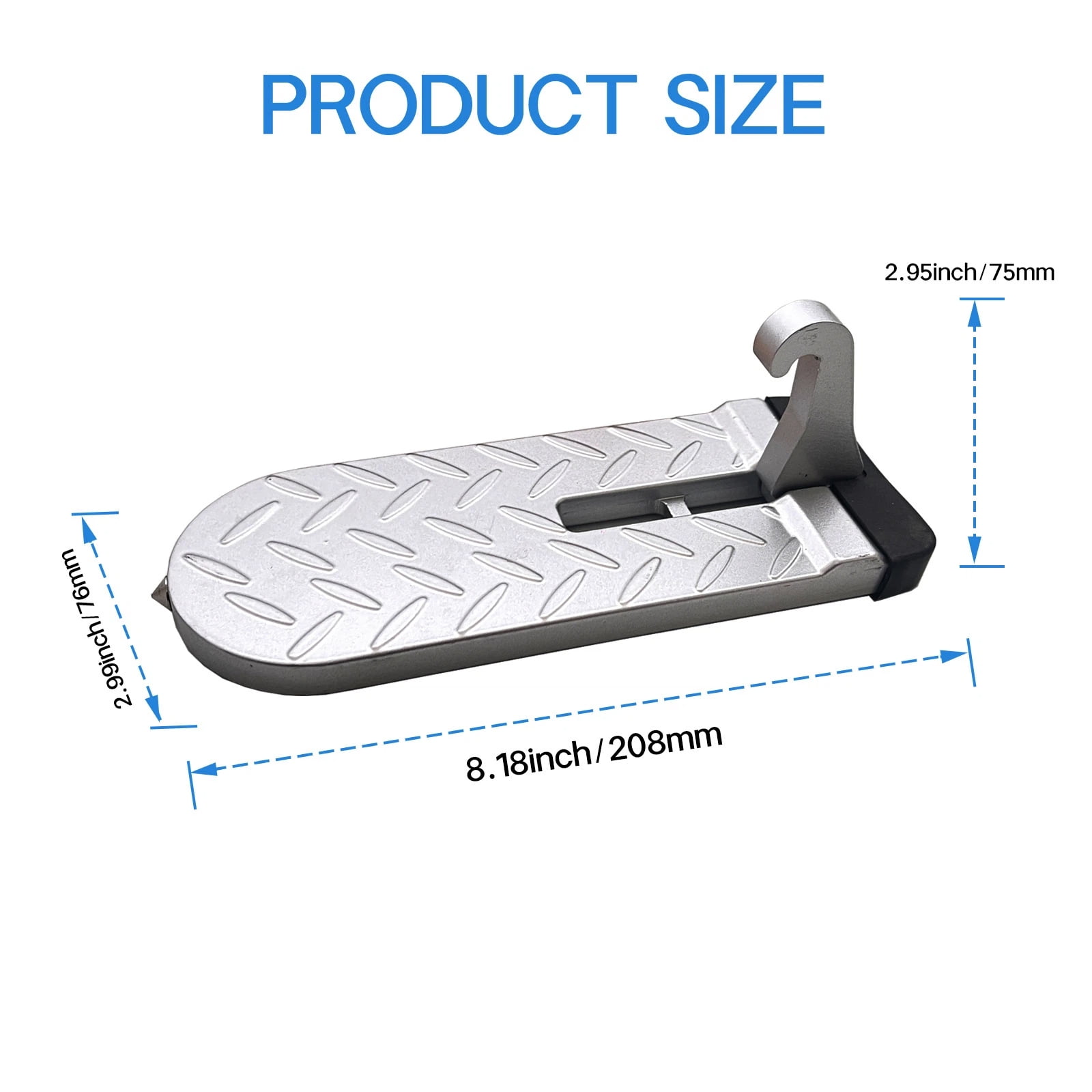 Xusx111 - Paso De La Puerta Del Coche De 2 Piezas Con Martillo De Seguridad Del Rompedor De Vidrio Y Acceso Al Estante Del Techo, Paso De La Puerta Del Estante Del Techo Plegable - Se Adapta A La Mayo