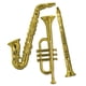 thumbnail image 1 of Paquete de 12 instrumentos musicales de plástico Beistle Gold, 1 of 2