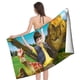 thumbnail image 4 of Dino Dan Toalla de playa de secado rápido con diseño temático, regalo para mujeres y niñas, ideal para cumpleaños, fans, amantes de la música, uso en la playa o al aire libre, 78 × 160 cm, 4 of 6