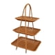 thumbnail image 4 of Cesta Para Servir Alimentos, Estante De Almacenamiento Marrón Para Botellas De Especias, Soporte Para Aperitivos De Frutas, Tres Capas, 4 of 5