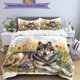 thumbnail image 1 of Wolf's Peaceful Rest Amidst Nature's Bounty Quilt Cover Set - Soft and Cozy Bedroom Guest Room and Dorm Decorative Bedding Set 1 Quilt Cover + 2 Pillow Shams.J1, 1 of 1