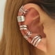 thumbnail image 4 of 5pcs Golden Leaf Cutout Ear Clips - Stylish and Comfortable One-Ear Fit, 4 of 4