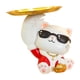 thumbnail image 1 of Figura De Gato De La Suerte Creativa, Galleta, Plato De Dulces, Garras, Bandeja De Joyería De Mano, Estatua, 19x17x18cm, Rojo, 1 of 3