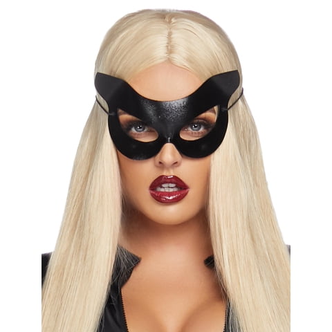 Costume Accessory Leg Avenue - Máscara De Gato (Vinilo Negro, Talla Única)