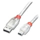thumbnail image 1 of Cable USB Lindy USB 2.0 Tipo A a Mini-B 1m Transparente, 1 of 1