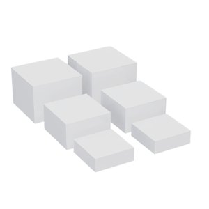 Bothyi - Soportes De Exhibición Elevadores De Acrílico, Elevador De Alimentos Para Comida, Postre, Mesa De Buffet, Color Blanco, 6 Uds.