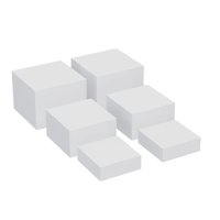 Bothyi - Soportes De Exhibición Elevadores De Acrílico, Elevador De Alimentos Para Comida, Postre, Mesa De Buffet, Color Blanco, 6 Uds.