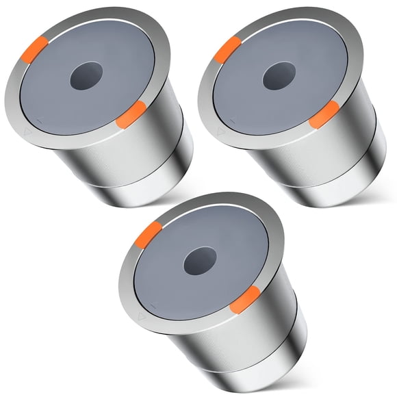 Filtros de café K Cup reutilizables, filtros universales recargables de acero inoxidable para cafeteras y cafeteras Keurig 2.0 y 1.0 (paquete de 3)