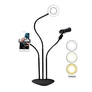 Genérico - Pack Aro Iluminación 3 En 1, 3 Tipos De Luz /Selfie