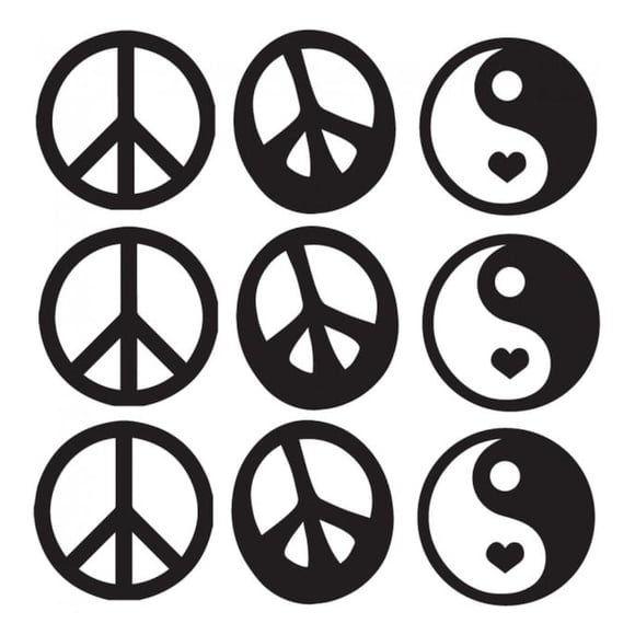 Decomural Peace Symbols Yin And Yang Set WS-33389
