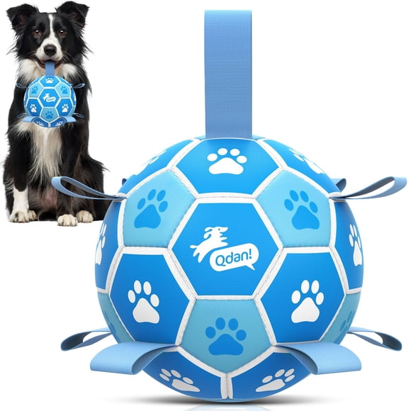 Pelota para Perro QDAN 15 cm con Correas – Juguete para Exterior
