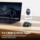 thumbnail image 2 of Mouse inalámbrico TECKNET Jiggler 6400 DPI con adaptador USB-C, 2 of 8