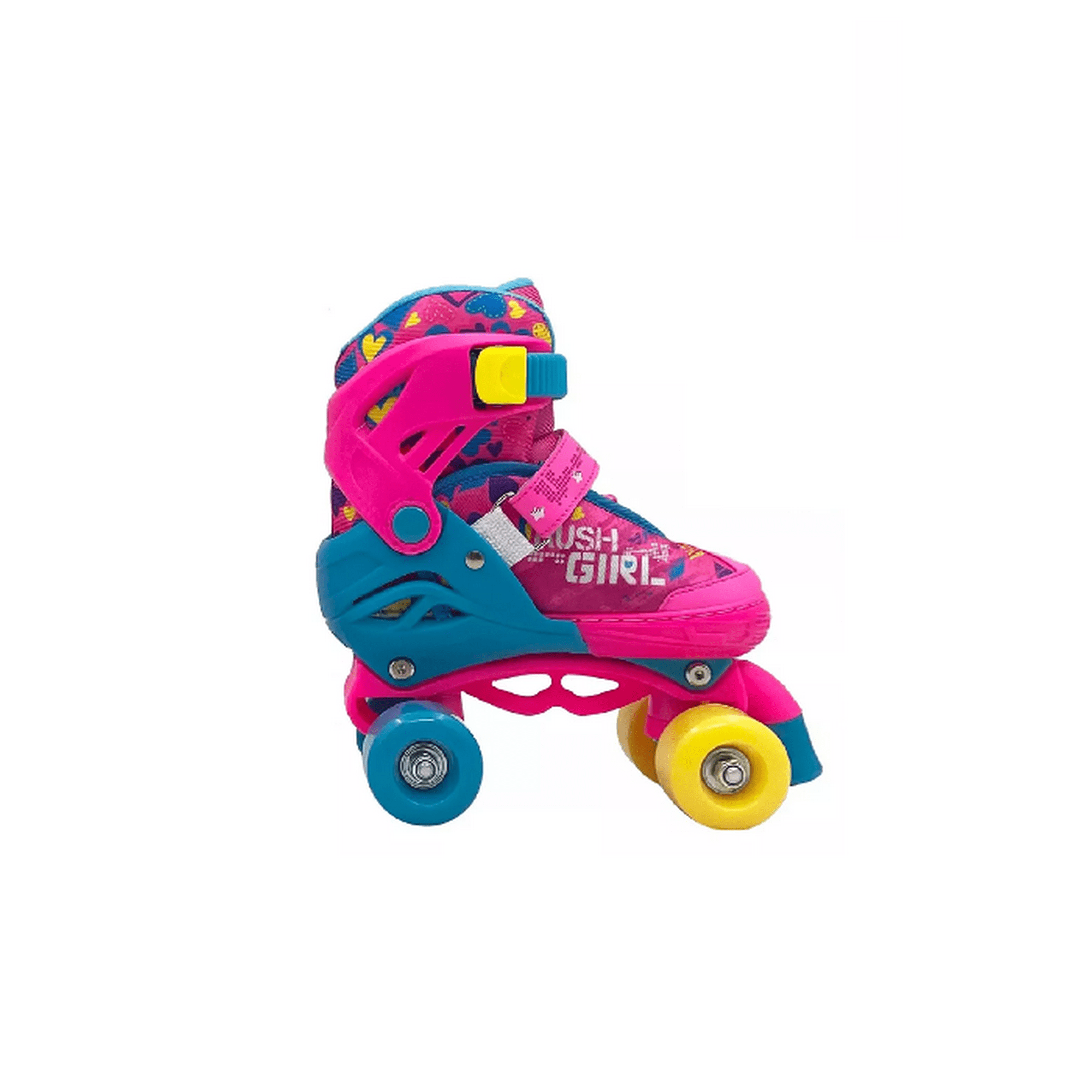 Genérico - Patines Ajustables T 30-33 + Protecciones, Rosado