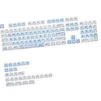 Bothyi - Teclas De Repuesto Para Teclado Mecánico, Teclas De Sublimación Por Calor Transparentes, Color Azul, 132 Teclas