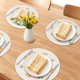 thumbnail image 2 of Juego de 6 manteles individuales redondos tejidos para decoración de mesa de comedor interior, manteles que se limpian con un paño, amarillo 11.8x11.8 pulgadas, 2 of 5