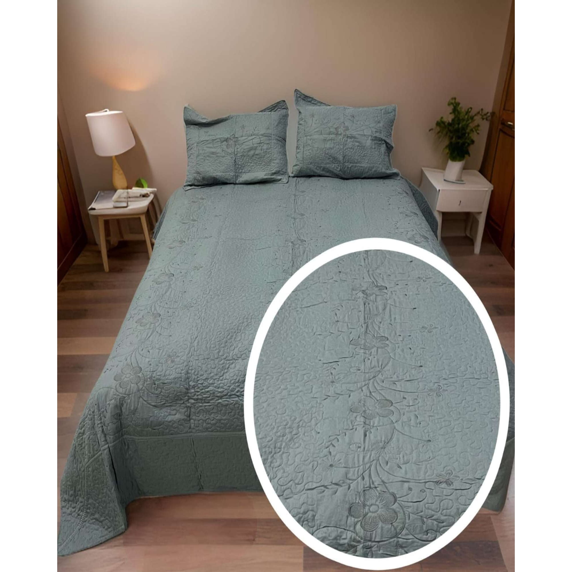 Genérico - Cubrecama Bordado 2 Plazas